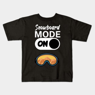 Snowboard mode on Kids T-Shirt